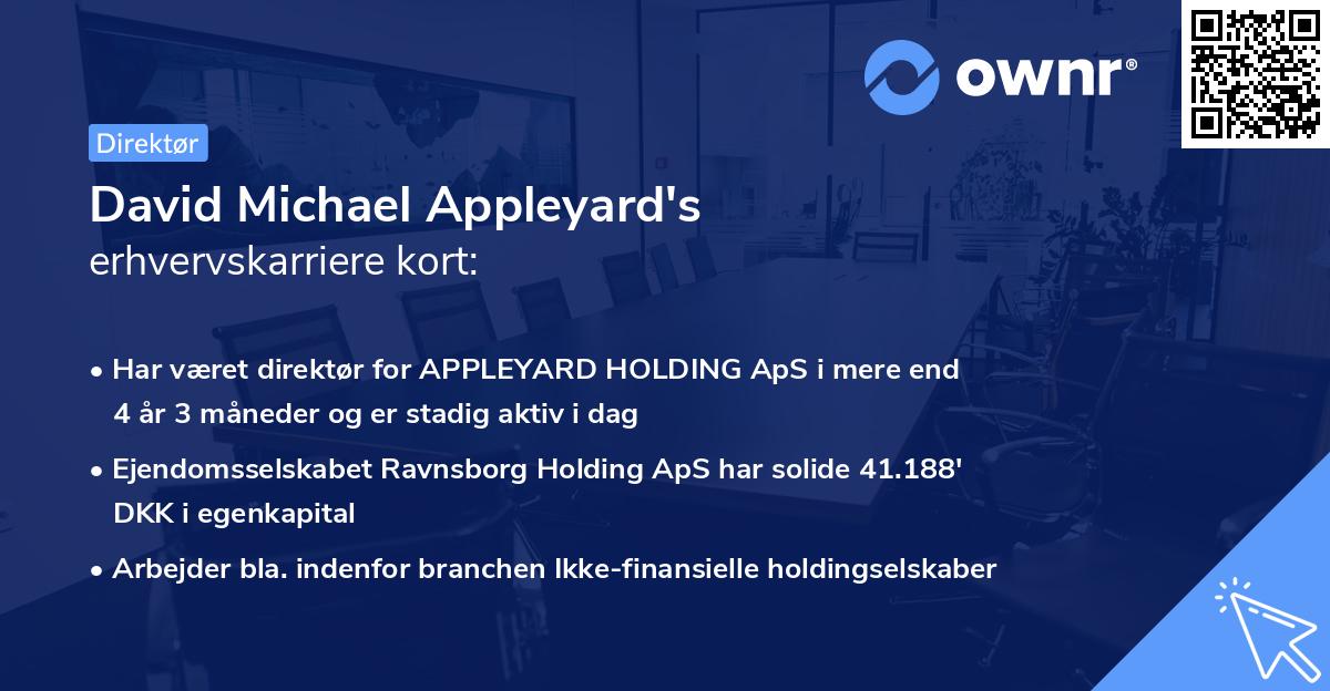 David Michael Appleyard's erhvervskarriere kort