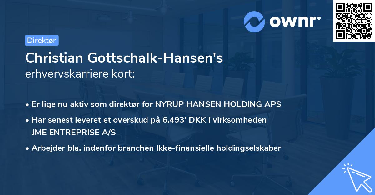 Christian Gottschalk-Hansen's erhvervskarriere kort