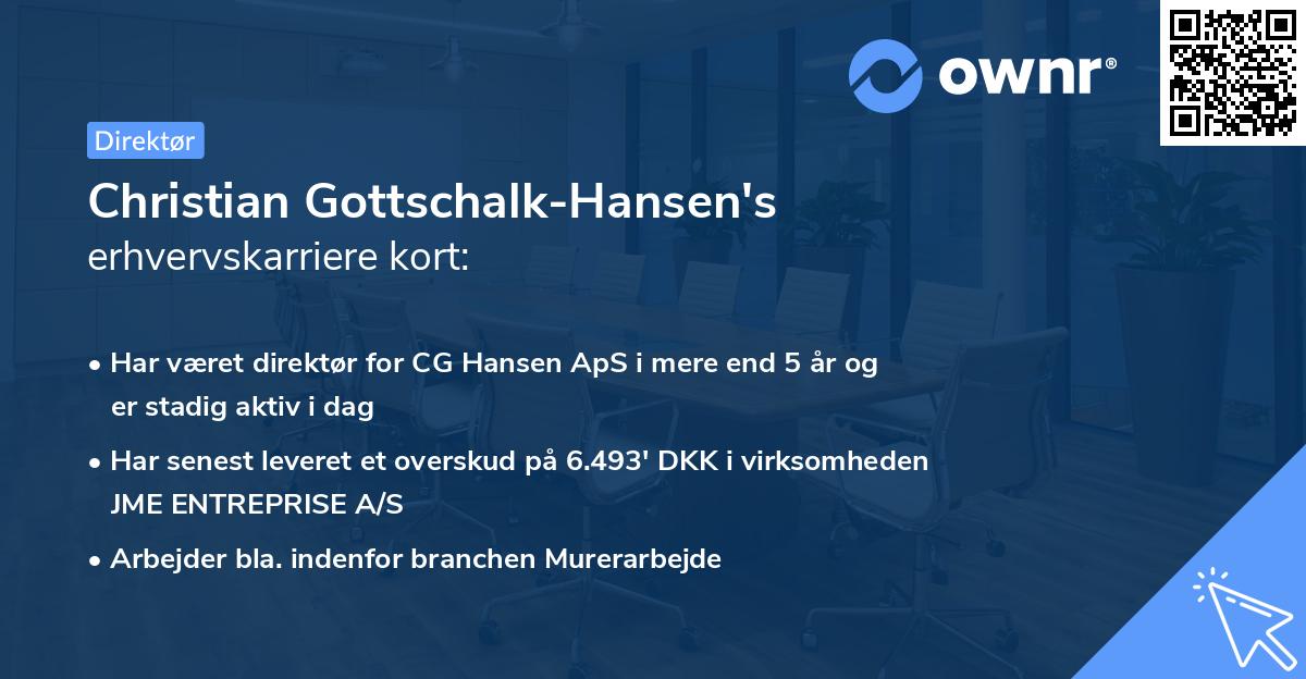 Christian Gottschalk-Hansen's erhvervskarriere kort