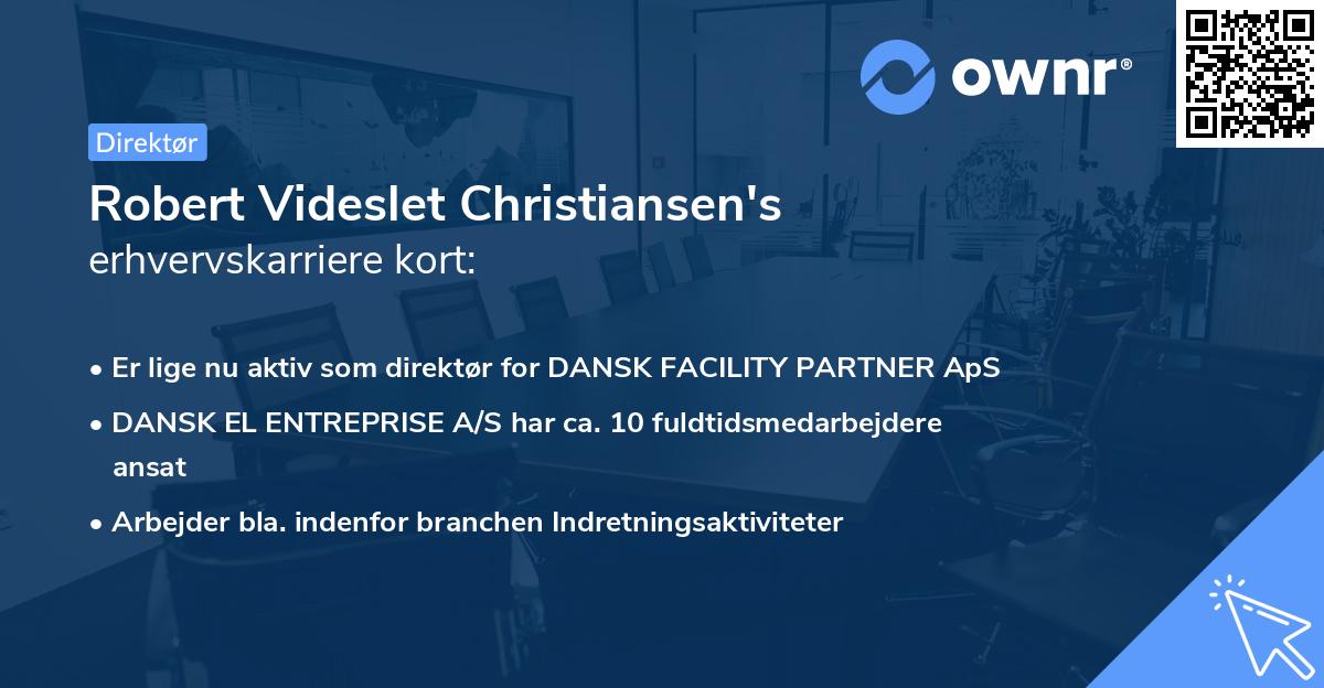 Robert Videslet Christiansen's erhvervskarriere kort