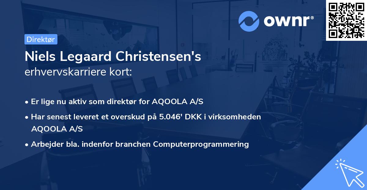 Niels Legaard Christensen's erhvervskarriere kort