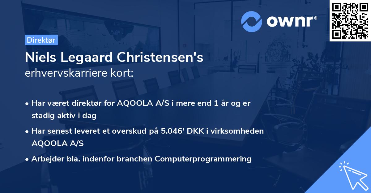 Niels Legaard Christensen's erhvervskarriere kort