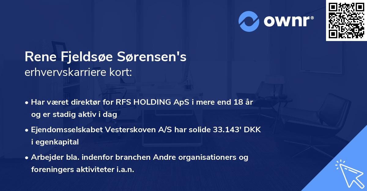 Rene Fjeldsøe Sørensen's erhvervskarriere kort