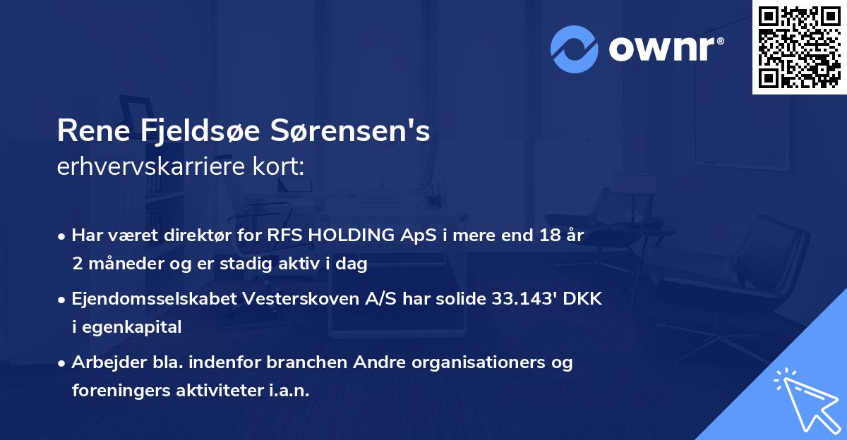 Rene Fjeldsøe Sørensen's erhvervskarriere kort