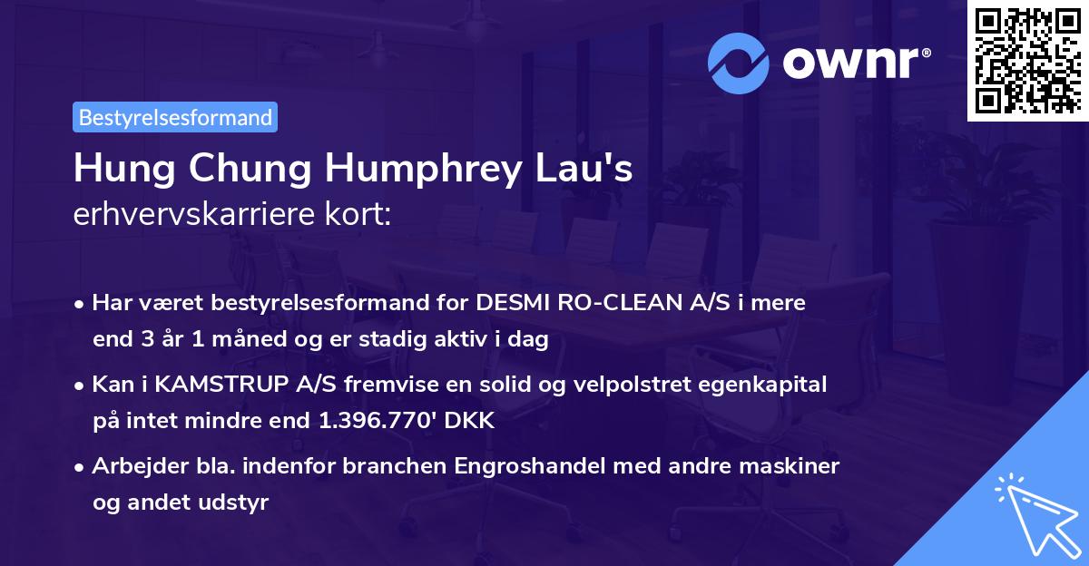Hung Chung Humphrey Lau's erhvervskarriere kort