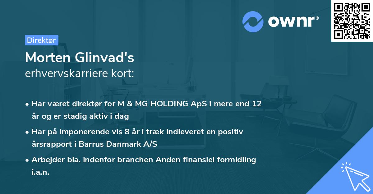 Morten Glinvad's erhvervskarriere kort