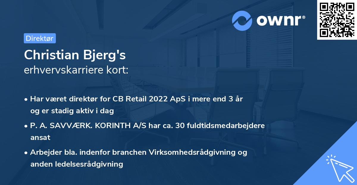 Christian Bjerg's erhvervskarriere kort