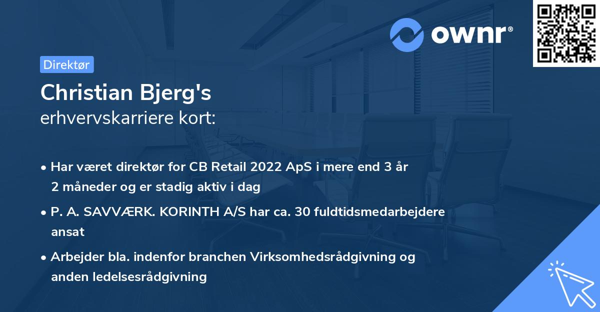 Christian Bjerg's erhvervskarriere kort