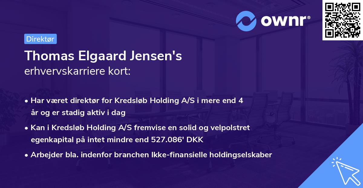 Thomas Elgaard Jensen's erhvervskarriere kort