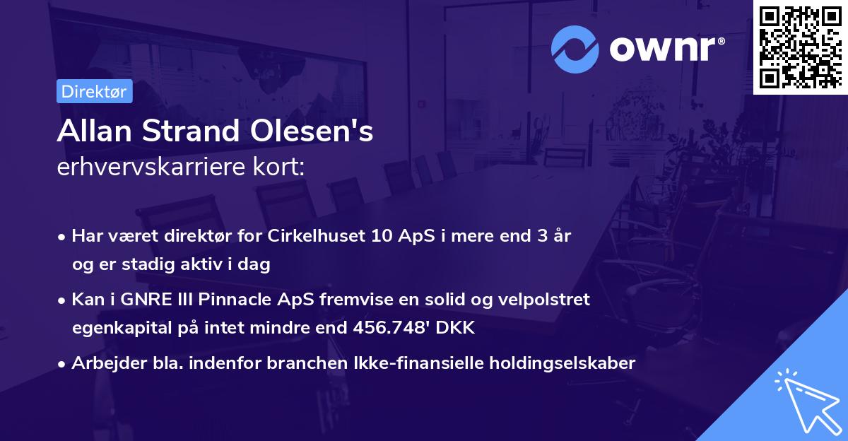 Allan Strand Olesen's erhvervskarriere kort