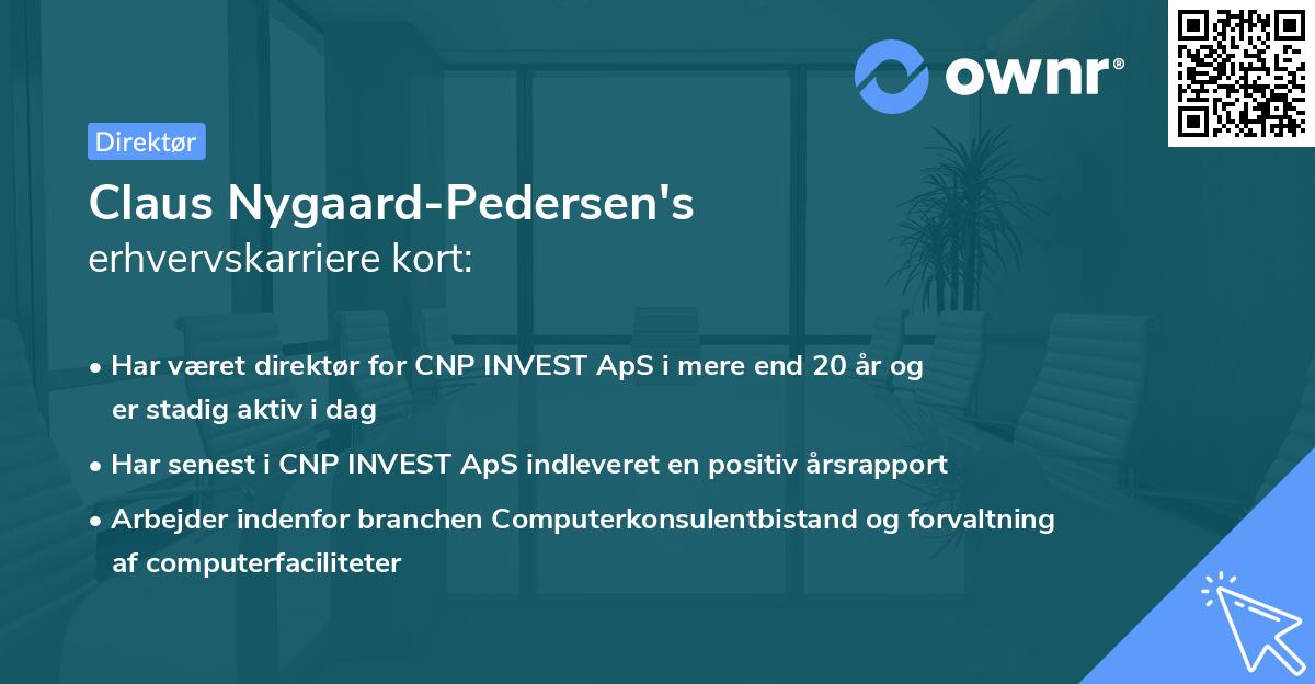 Claus Nygaard-Pedersen's erhvervskarriere kort