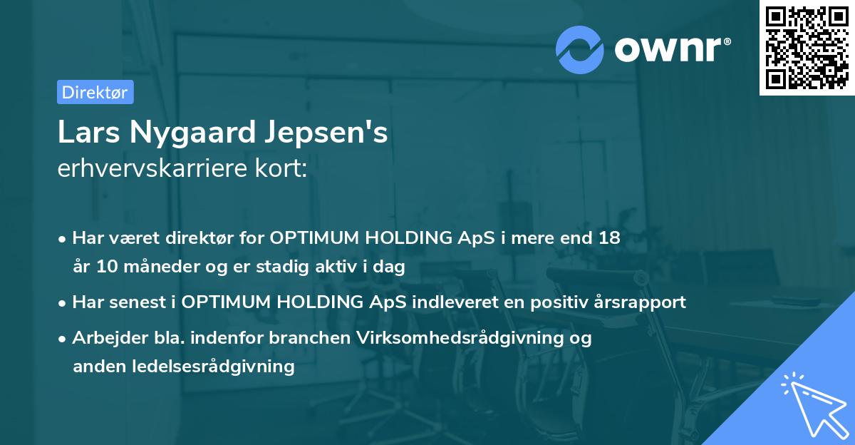 Lars Nygaard Jepsen's erhvervskarriere kort