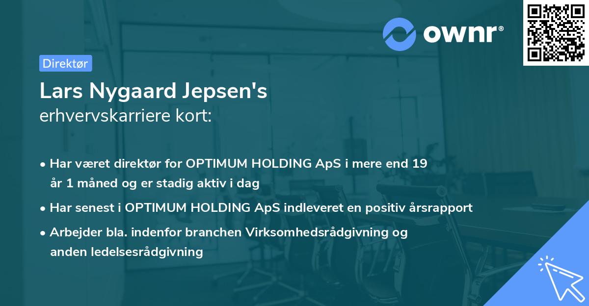 Lars Nygaard Jepsen's erhvervskarriere kort