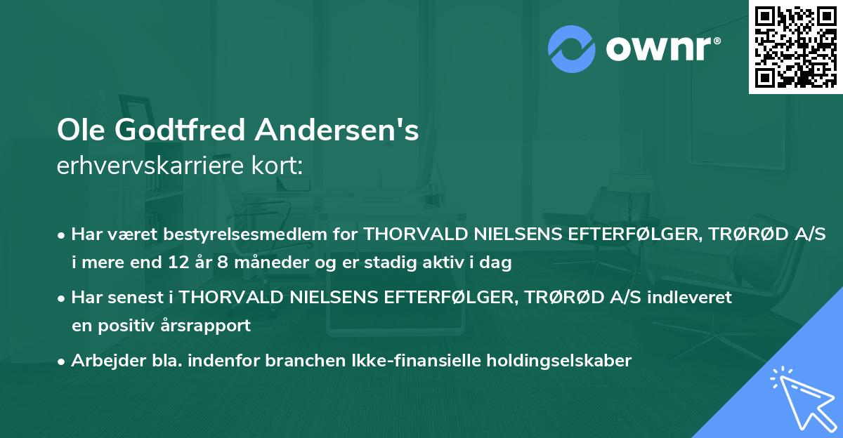 Ole Godtfred Andersen's erhvervskarriere kort