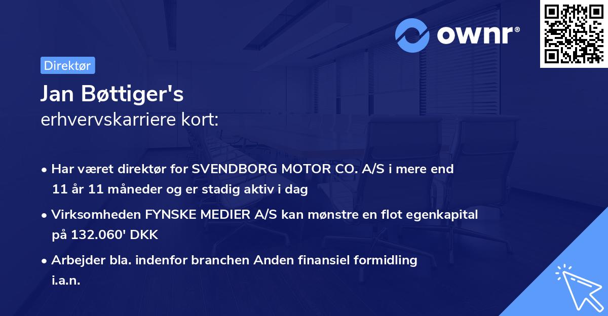 Jan Bøttiger's erhvervskarriere kort