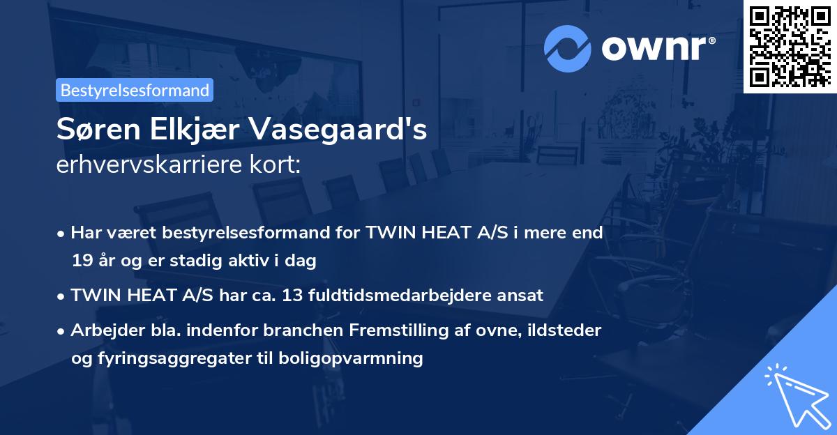 Søren Elkjær Vasegaard's erhvervskarriere kort