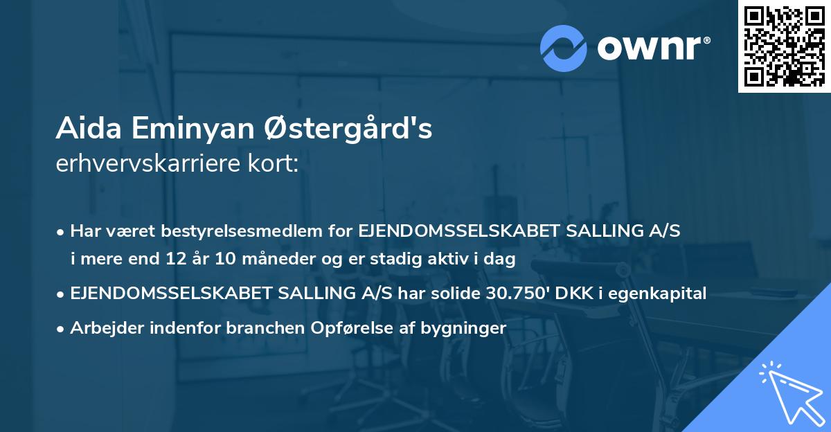 Aida Eminyan Østergård's erhvervskarriere kort