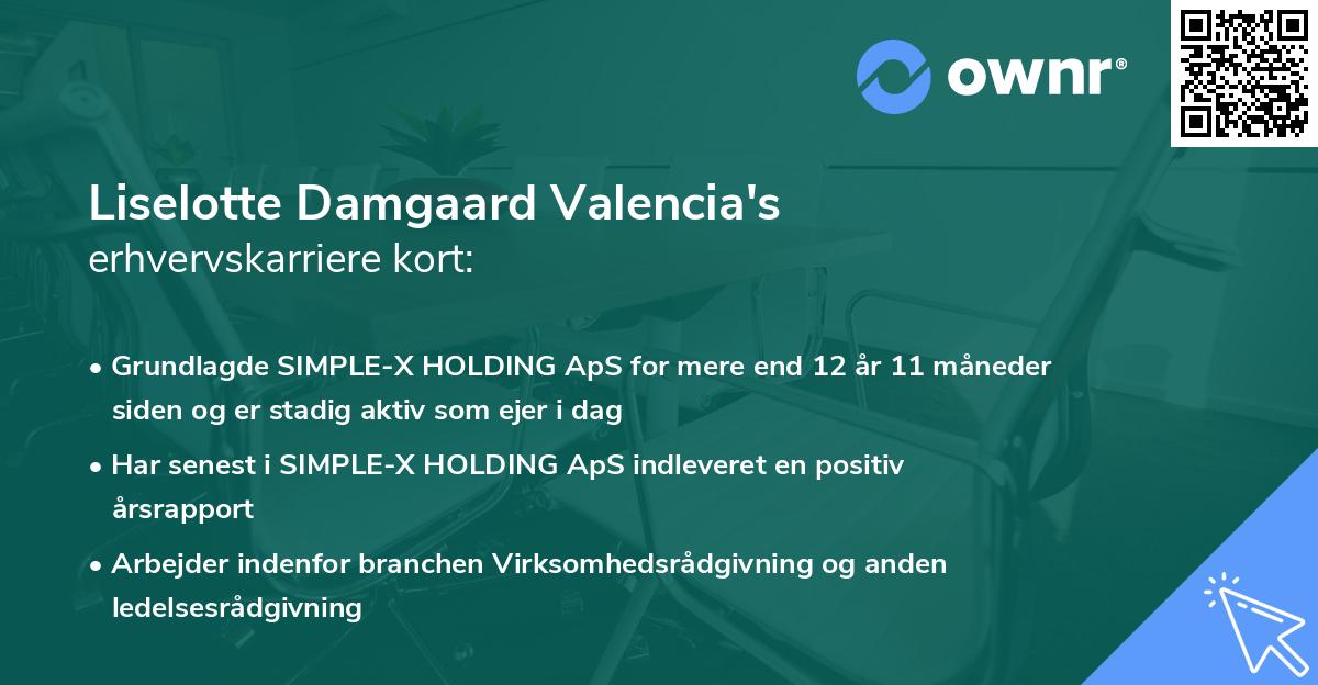 Liselotte Damgaard Valencia's erhvervskarriere kort