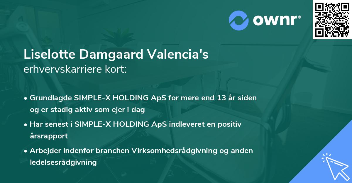 Liselotte Damgaard Valencia's erhvervskarriere kort