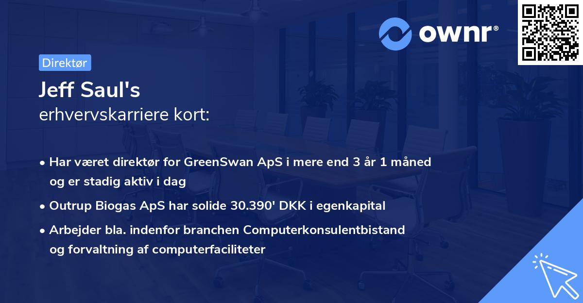 Jeff Saul's erhvervskarriere kort