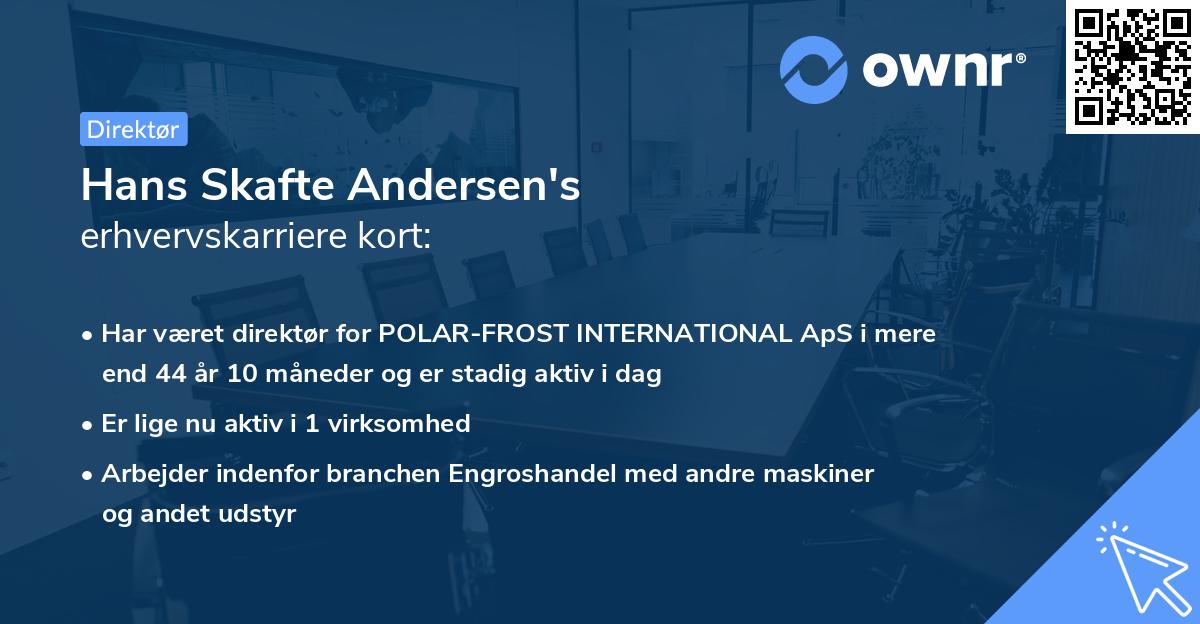 Hans Skafte Andersen's erhvervskarriere kort