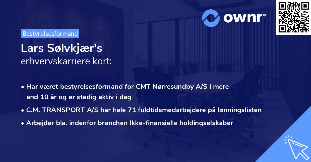 Lars Sølvkjær's erhvervskarriere kort