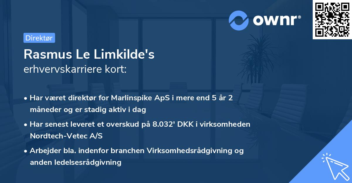 Rasmus Le Limkilde's erhvervskarriere kort