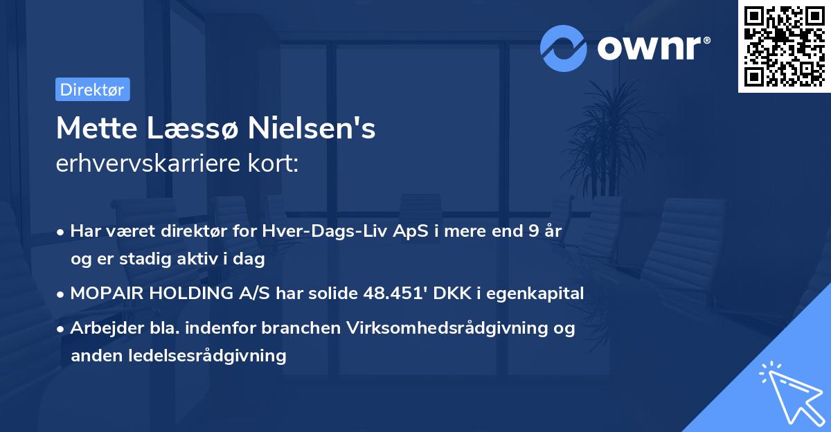 Mette Læssø Nielsen's erhvervskarriere kort