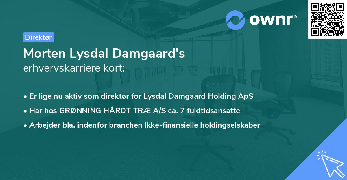 Morten Lysdal Damgaard's erhvervskarriere kort