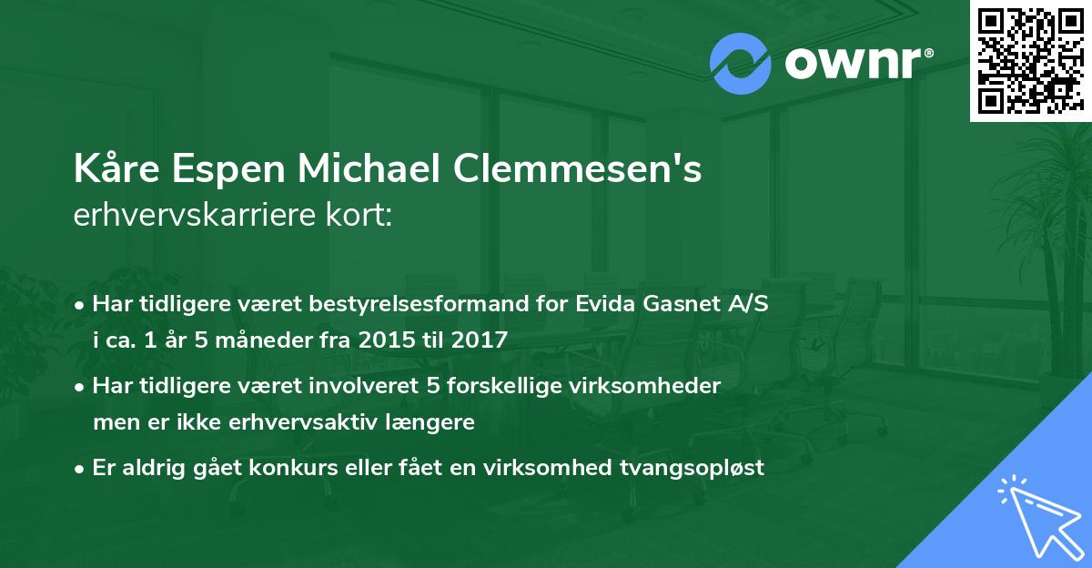 Kåre Espen Michael Clemmesen's erhvervskarriere kort