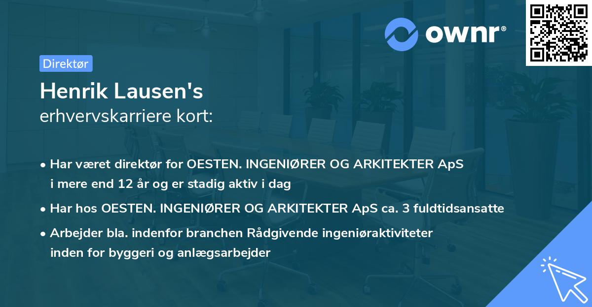 Henrik Lausen's erhvervskarriere kort