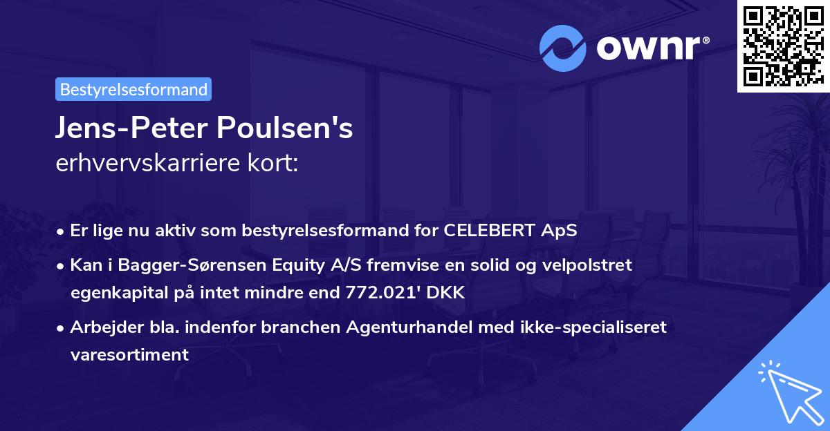 Jens-Peter Poulsen's erhvervskarriere kort