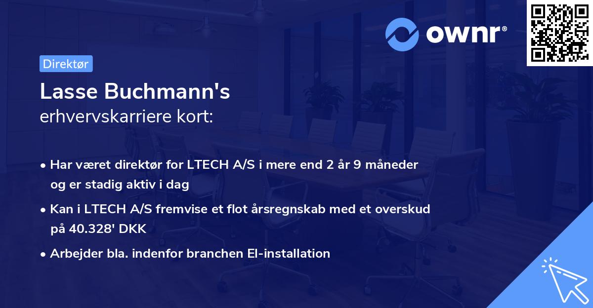 Lasse Buchmann's erhvervskarriere kort
