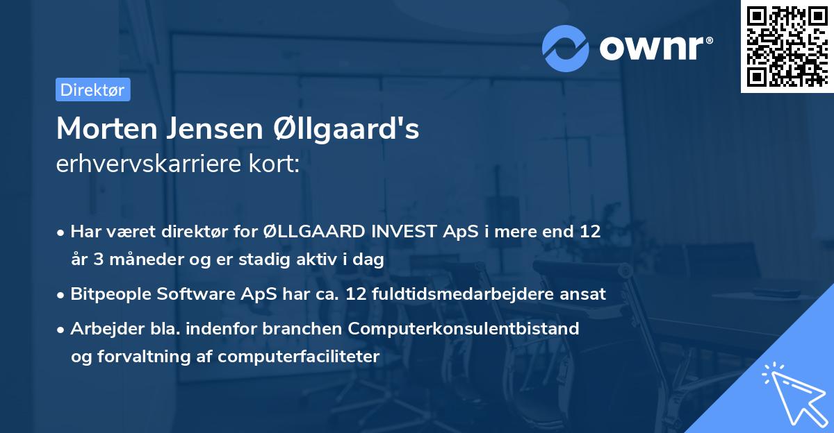 Morten Jensen Øllgaard's erhvervskarriere kort