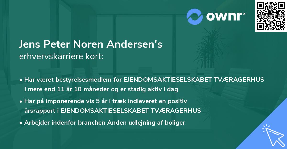 Jens Peter Noren Andersen's erhvervskarriere kort