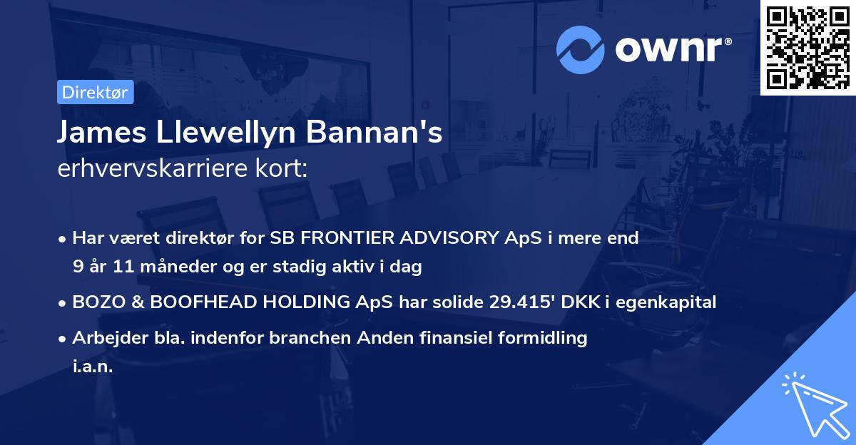 James Llewellyn Bannan's erhvervskarriere kort