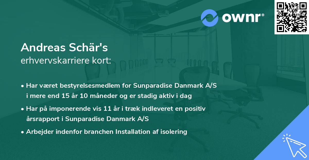 Andreas Schär's erhvervskarriere kort