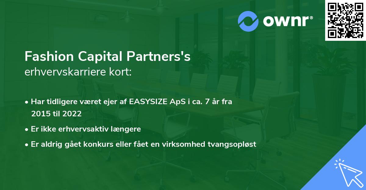 Fashion Capital Partners's erhvervskarriere kort