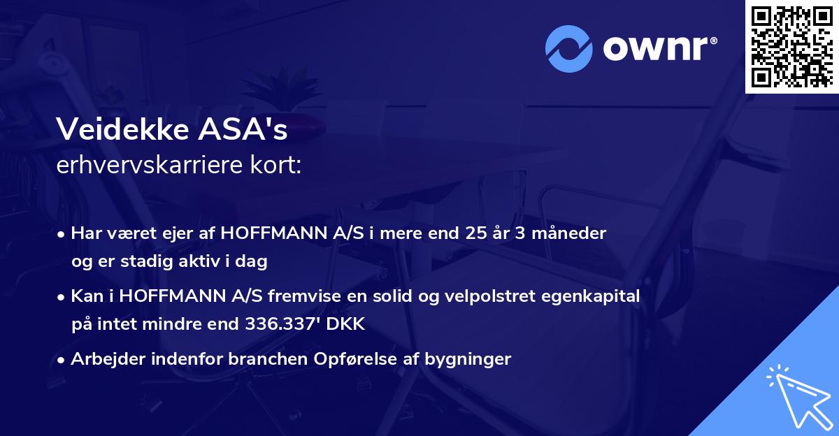 Veidekke ASA's erhvervskarriere kort