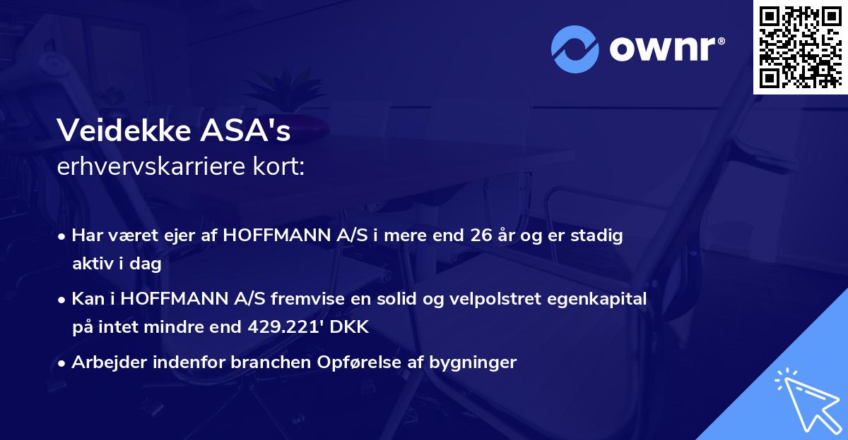 Veidekke ASA's erhvervskarriere kort