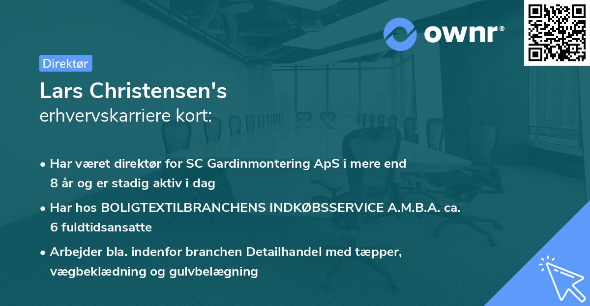 Lars Christensen's erhvervskarriere kort