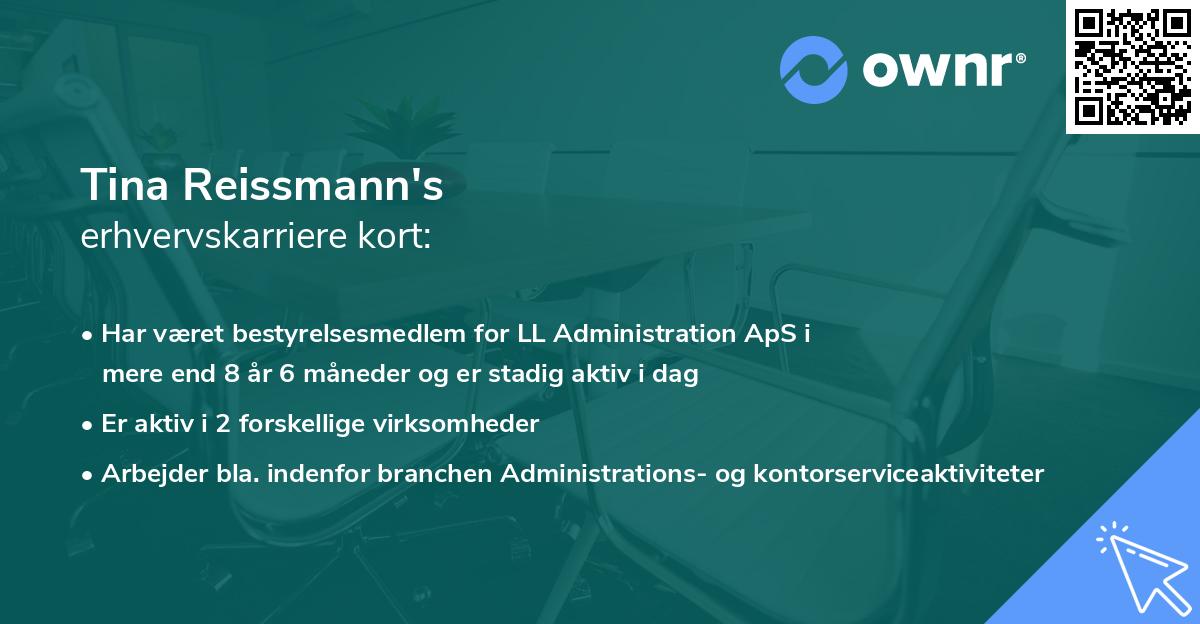 Tina Reissmann's erhvervskarriere kort