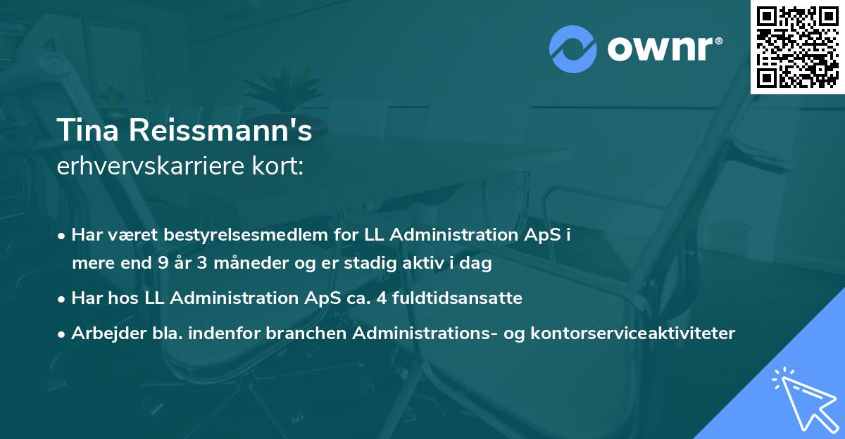 Tina Reissmann's erhvervskarriere kort