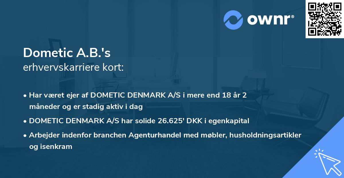 Dometic A.B.'s erhvervskarriere kort