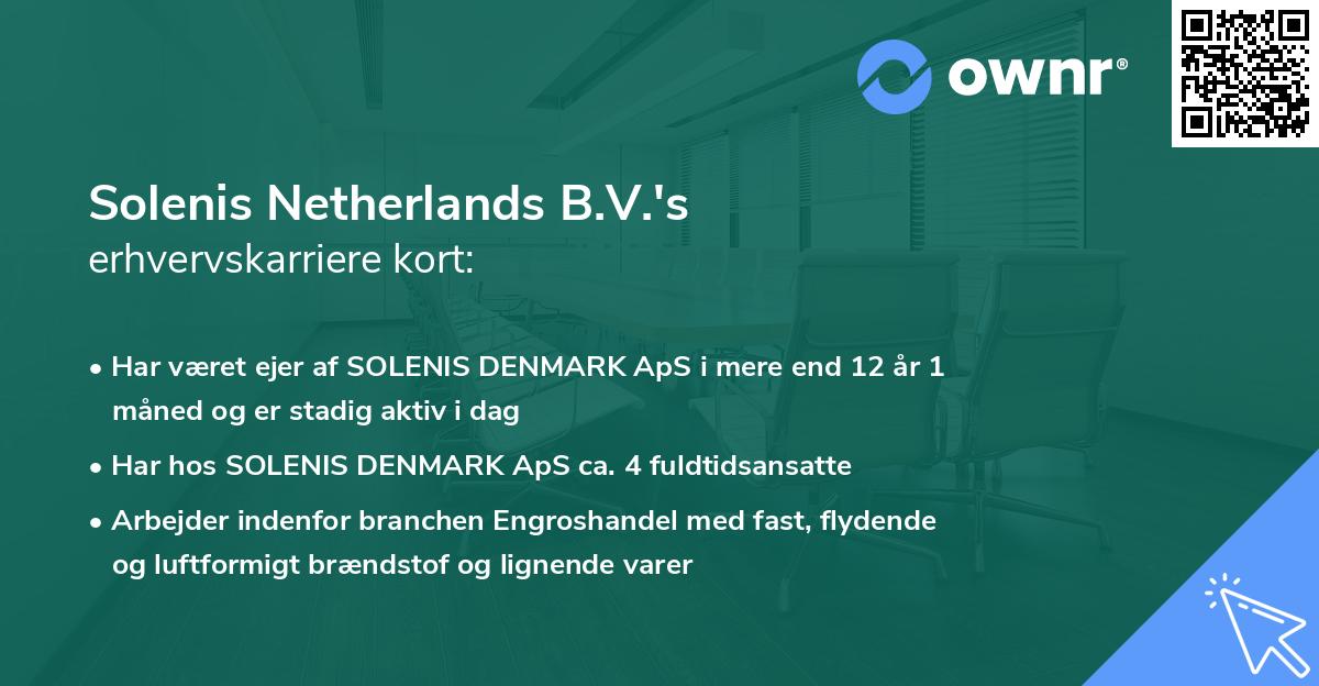 Solenis Netherlands B.V.'s erhvervskarriere kort
