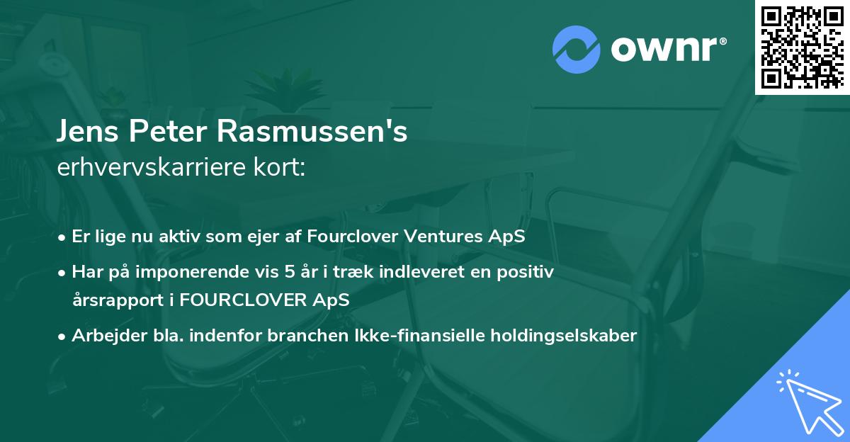 Jens Peter Rasmussen's erhvervskarriere kort