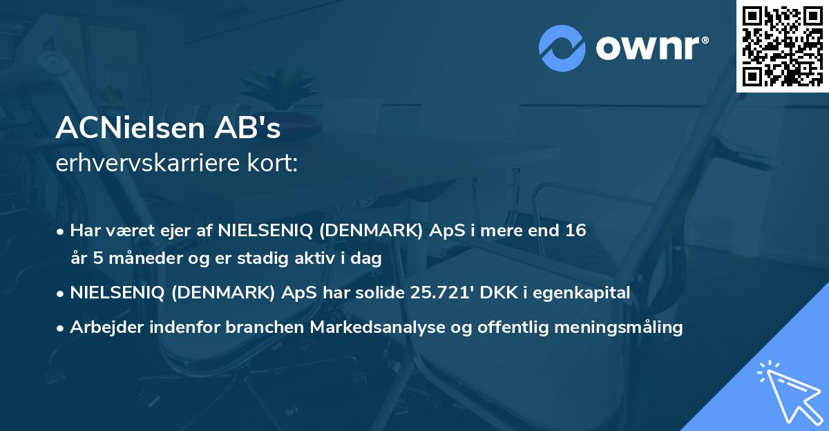 ACNielsen AB's erhvervskarriere kort