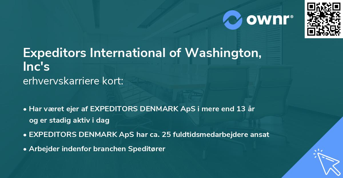 Expeditors International of Washington, Inc's erhvervskarriere kort