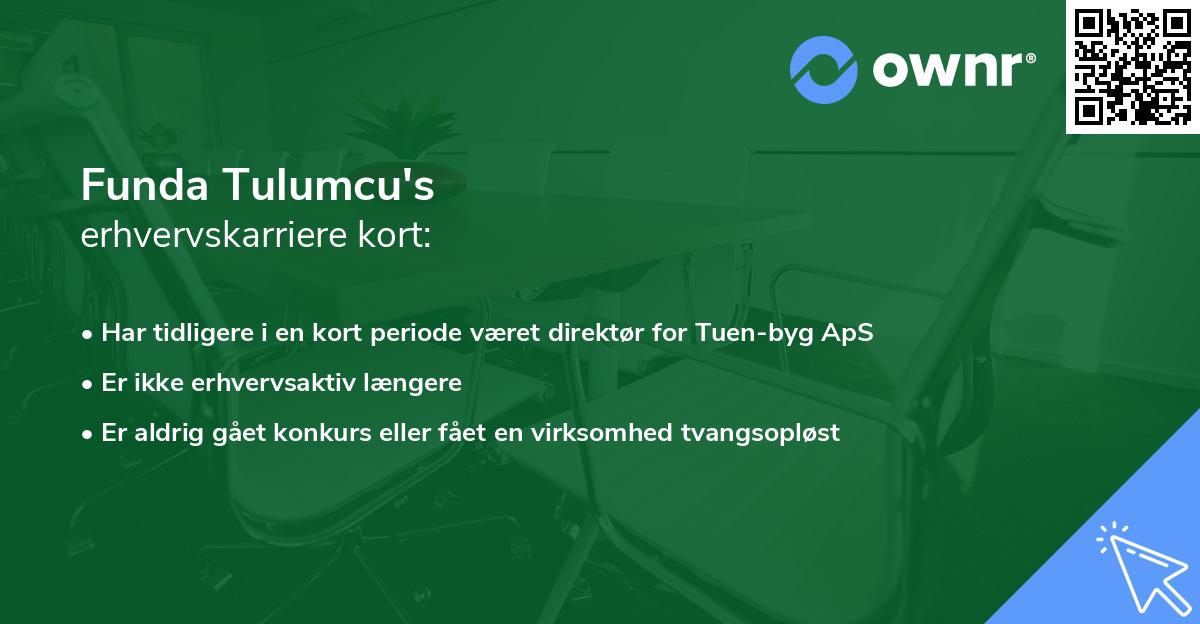 Funda Tulumcu's erhvervskarriere kort