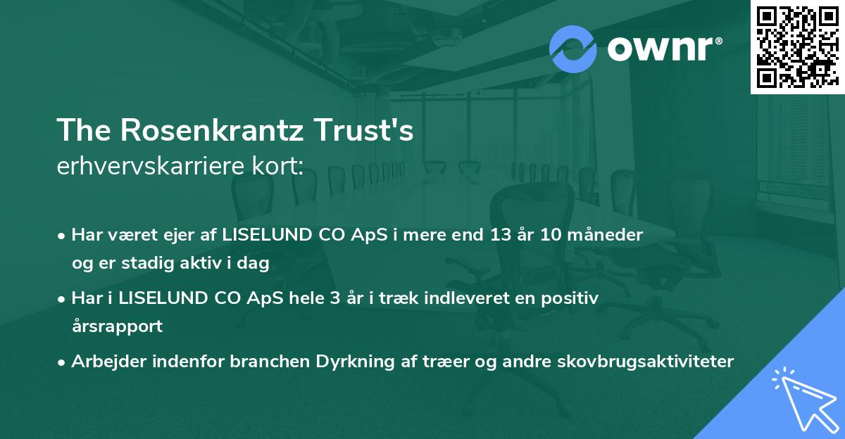 The Rosenkrantz Trust's erhvervskarriere kort